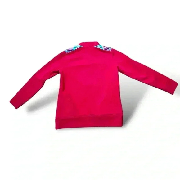 Land’s End boy’s sz 7 red&plaid 1/4-zip LS formal sweatshirt. 15% dsct w bndle - Picture 2 of 7